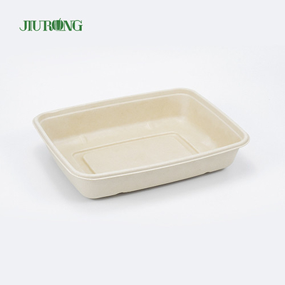 Recipiente de comida de cana-de-açúcar descartável biodegradável papel à prova de graxa OEM ODM