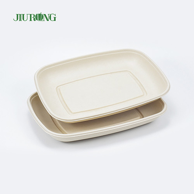 Bandeja de comida compostável ecologicamente correta para sushi prato de cana-de-açúcar biodegradável