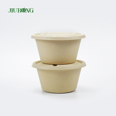 Recipiente para alimentos de cana-de-açúcar ecologicamente correto, bagaço biodegradável, caixas para viagem 600ml