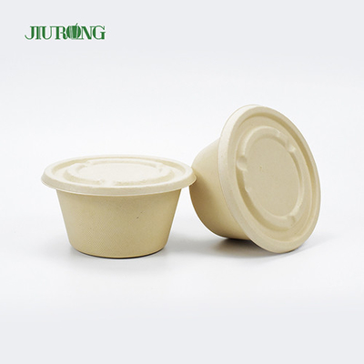 Recipiente para alimentos de cana-de-açúcar ecologicamente correto, bagaço biodegradável, caixas para viagem 600ml
