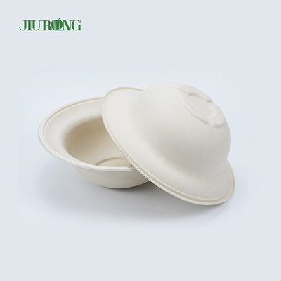 bacias descartáveis amigáveis biodegradáveis de Eco do recipiente de alimento da cana-de-açúcar de 155mm