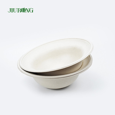 bacias descartáveis amigáveis biodegradáveis de Eco do recipiente de alimento da cana-de-açúcar de 155mm