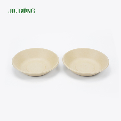 Envernizamento Recipiente para alimentos de bagaço de cana Descartável Formato redondo 175mm