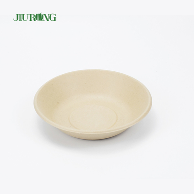 Envernizamento Recipiente para alimentos de bagaço de cana Descartável Formato redondo 175mm