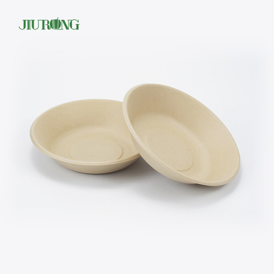 Envernizamento Recipiente para alimentos de bagaço de cana Descartável Formato redondo 175mm