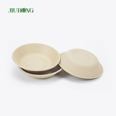 Envernizamento Recipiente para alimentos de bagaço de cana Descartável Formato redondo 175mm