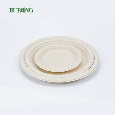 Recipiente de comida de cana-de-açúcar de fast food embalagem biodegradável 9 polegadas redondo