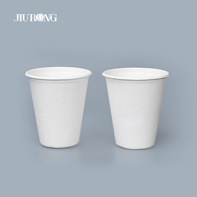 Copos de café de papel biodegradável ondulado branco 10 oz 12 oz parede única