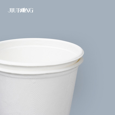 Copos de café de papel biodegradável ondulado branco 10 oz 12 oz parede única