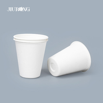 Copos de café de papel biodegradável ondulado branco 10 oz 12 oz parede única