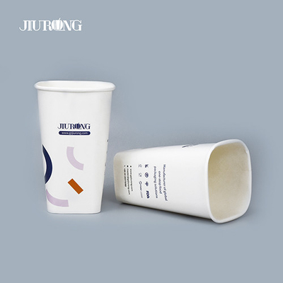 Copos de papel biodegradável compostável