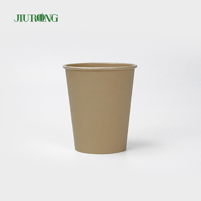 Copo de café descartável biodegradável de parede única 6 oz 7 oz