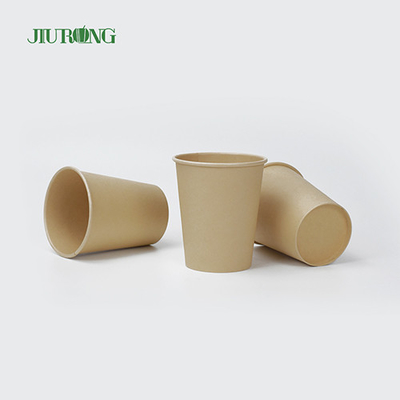 Copo de café descartável biodegradável de parede única 6 oz 7 oz