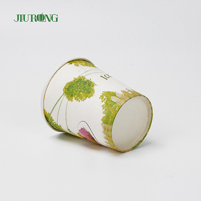 Copos de papel kraft biodegradável de parede única 5 oz 6 oz para café com leite chá