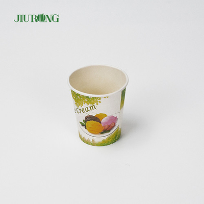 Copos de papel kraft biodegradável de parede única 5 oz 6 oz para café com leite chá