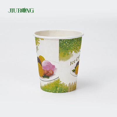 Copos de papel kraft biodegradável de parede única 5 oz 6 oz para café com leite chá