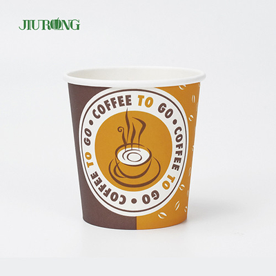 Copo de papel de parede única com impressão de logotipo personalizado Copos descartáveis ​​biodegradáveis ​​de 22 onças