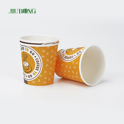 Copo de papel de parede única com impressão de logotipo personalizado Copos descartáveis ​​biodegradáveis ​​de 22 onças