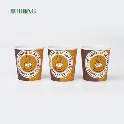 Copo de papel de parede única com impressão de logotipo personalizado Copos descartáveis ​​biodegradáveis ​​de 22 onças