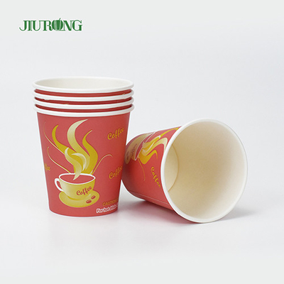 Copos de papel biodegradável descartável ondulado marrom para bebidas quentes