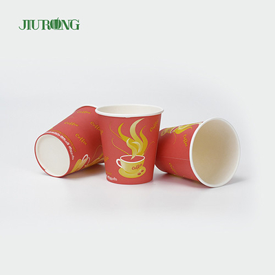 Copos de papel biodegradável descartável ondulado marrom para bebidas quentes