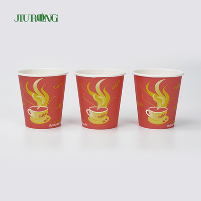 Copos de papel biodegradável descartável ondulado marrom para bebidas quentes