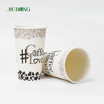 Copos de papel biodegradável biodegradável revestido de PE de 9 onças para bebidas frias