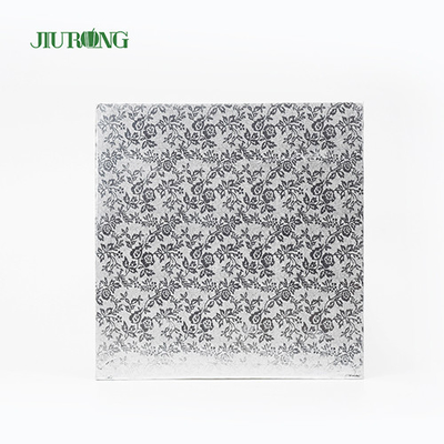 Tábua de bolo descartável prata em relevo 30*40 cm para padaria
