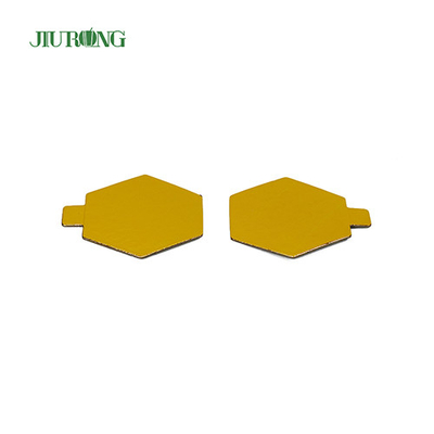 Miniplaca de bolo descartável poligonal de grau alimentício papel alumínio 95*82mm