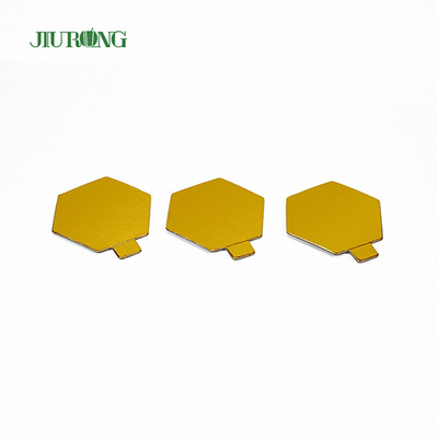 Miniplaca de bolo descartável poligonal de grau alimentício papel alumínio 95*82mm