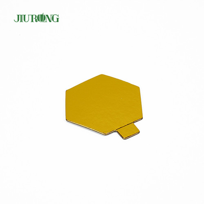 Miniplaca de bolo descartável poligonal de grau alimentício papel alumínio 95*82mm