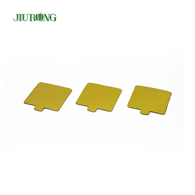 Tábua de bolo retangular mdf ouro reutilizável descartável 100*65mm à prova de graxa