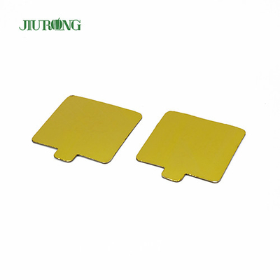 Tábua de bolo retangular mdf ouro reutilizável descartável 100*65mm à prova de graxa