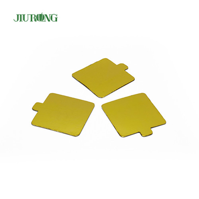 Tábua de bolo retangular mdf ouro reutilizável descartável 100*65mm à prova de graxa
