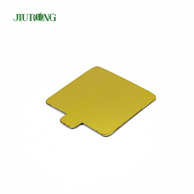 Tábua de bolo retangular mdf ouro reutilizável descartável 100*65mm à prova de graxa