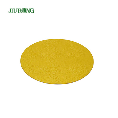 Tambor de placa de bolo descartável redonda dourada mdf 24 cm 9 polegadas oem odm