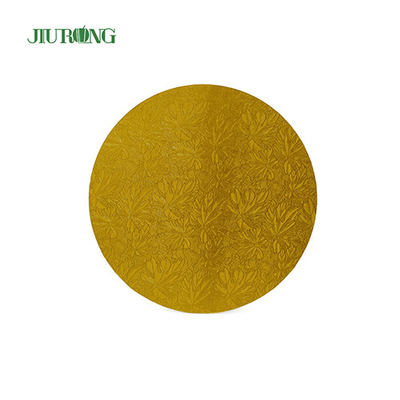 Tambor de placa de bolo descartável redonda dourada mdf 24 cm 9 polegadas oem odm