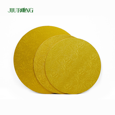 Tambor de placa de bolo descartável redonda dourada mdf 24 cm 9 polegadas oem odm
