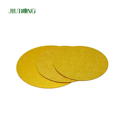 Tambor de placa de bolo descartável redonda dourada mdf 24 cm 9 polegadas oem odm