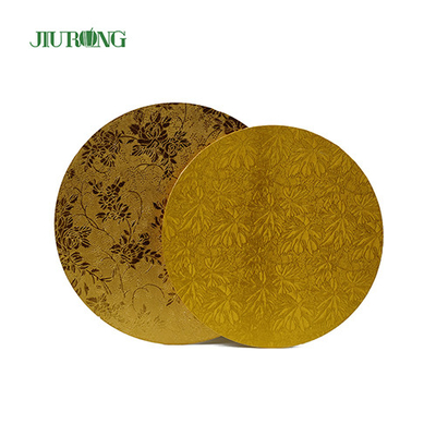 Compostagem doméstica 10 polegadas de ouro placa de bolo 24 cm de qualidade alimentar tambor de bolo ondulado