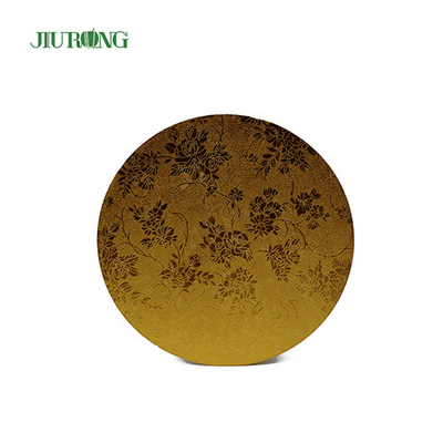 Compostagem doméstica 10 polegadas de ouro placa de bolo 24 cm de qualidade alimentar tambor de bolo ondulado