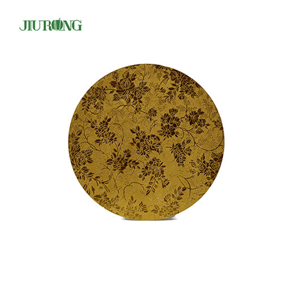 Compostagem doméstica 10 polegadas de ouro placa de bolo 24 cm de qualidade alimentar tambor de bolo ondulado