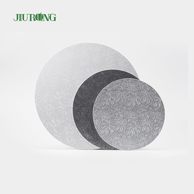 Placa de bolo redondo de papel ondulado MDF ouro 10 polegadas reciclável JIURONG