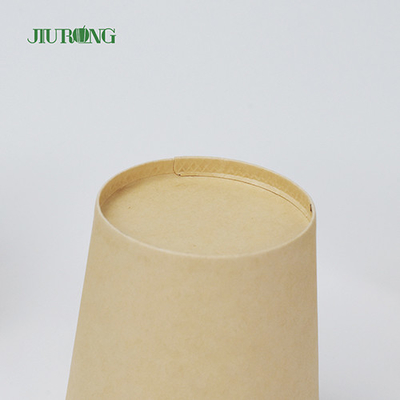 Tigela de sopa de papel kraft biodegradável Tigelas descartáveis ​​de 12 onças com tampas