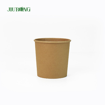 Tigelas de papel kraft biodegradáveis ​​descartáveis ​​26 onças revestimento UV para salada