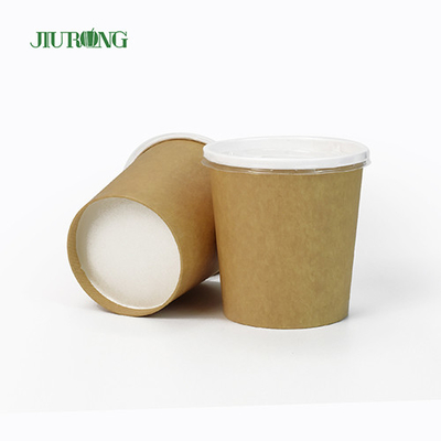 Tigela de papel biodegradável com revestimento PLA ecologicamente correto descartável 32 onças com tampas