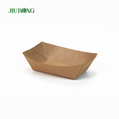 Lancheiras de papel descartável ondulado biodegradável impressão de logotipo personalizado ODM