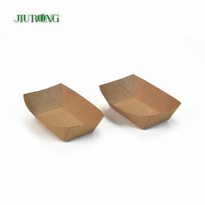 Lancheiras de papel descartável ondulado biodegradável impressão de logotipo personalizado ODM