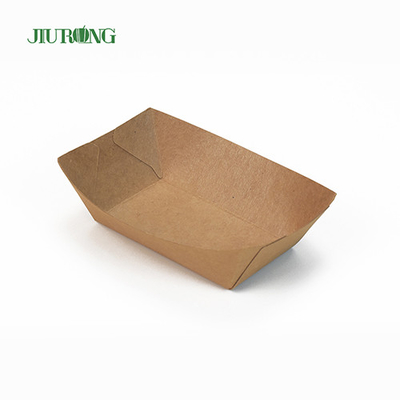 Lancheiras de papel descartável ondulado biodegradável impressão de logotipo personalizado ODM