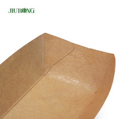Lancheiras de papel descartável ondulado biodegradável impressão de logotipo personalizado ODM